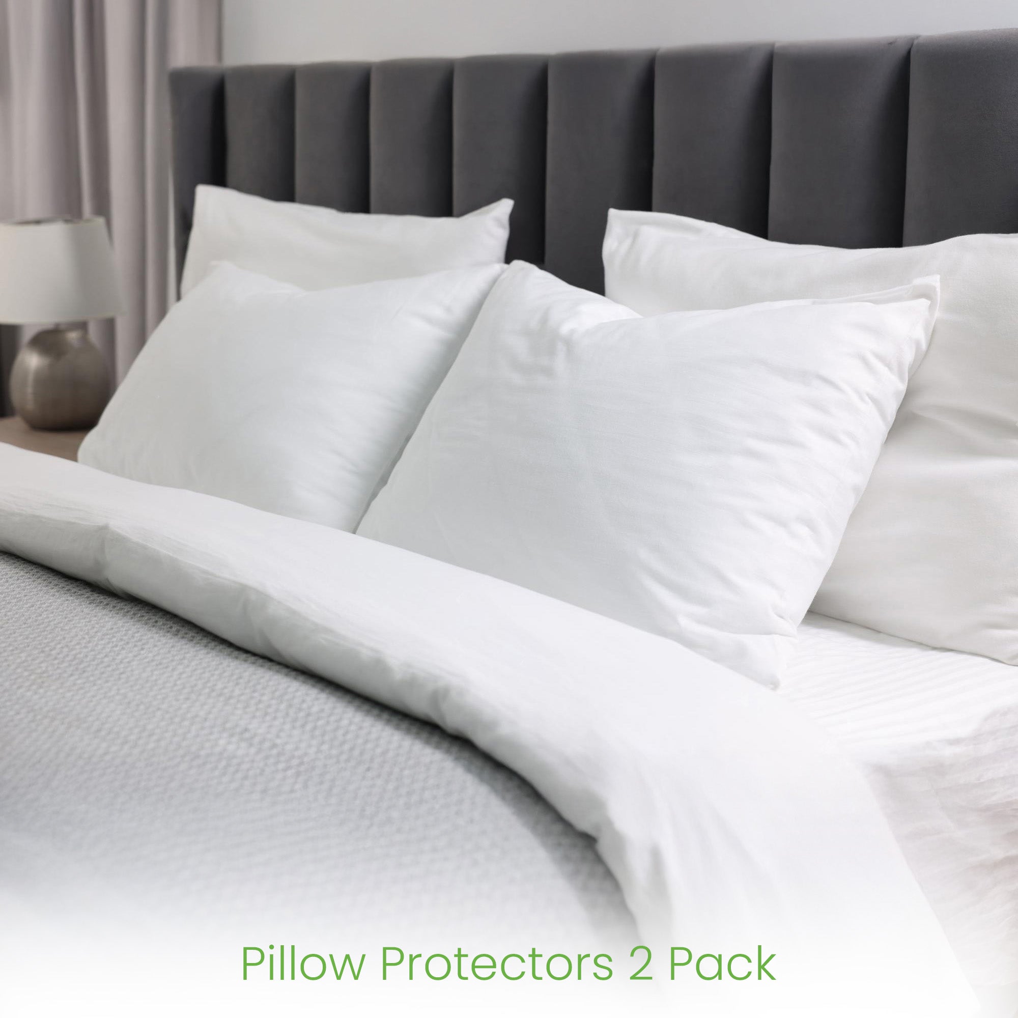 Bamboo Pillow Protectors with Zip Standard Size 48 x 74 cm