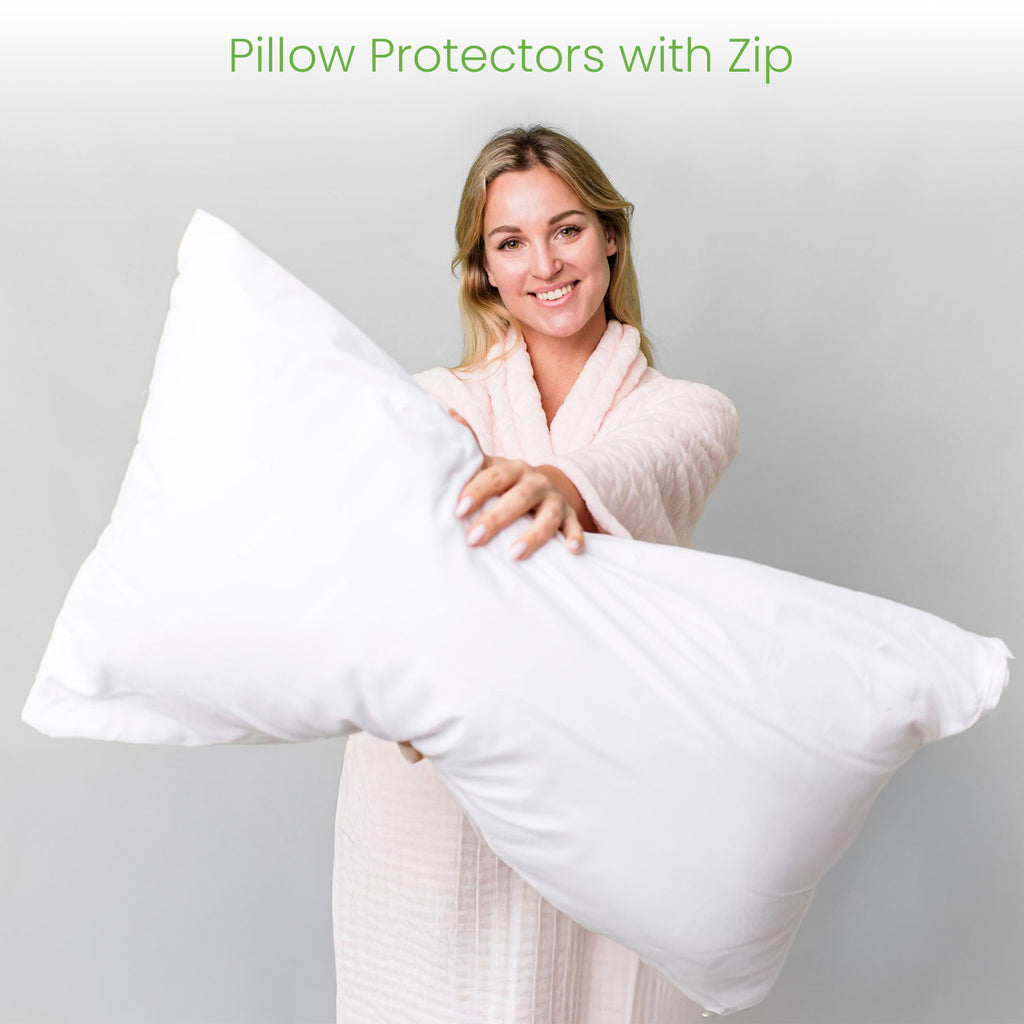 Bamboo Pillow Protectors with Zip Standard Size 48 x 74 cm