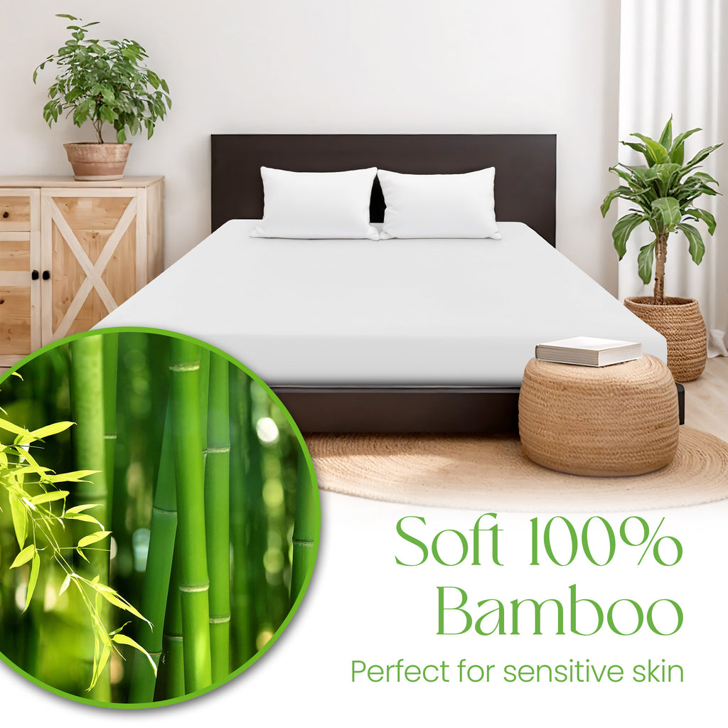 Bamboo  Mattress  Protectors Emperor Size 200 x 200 cm
