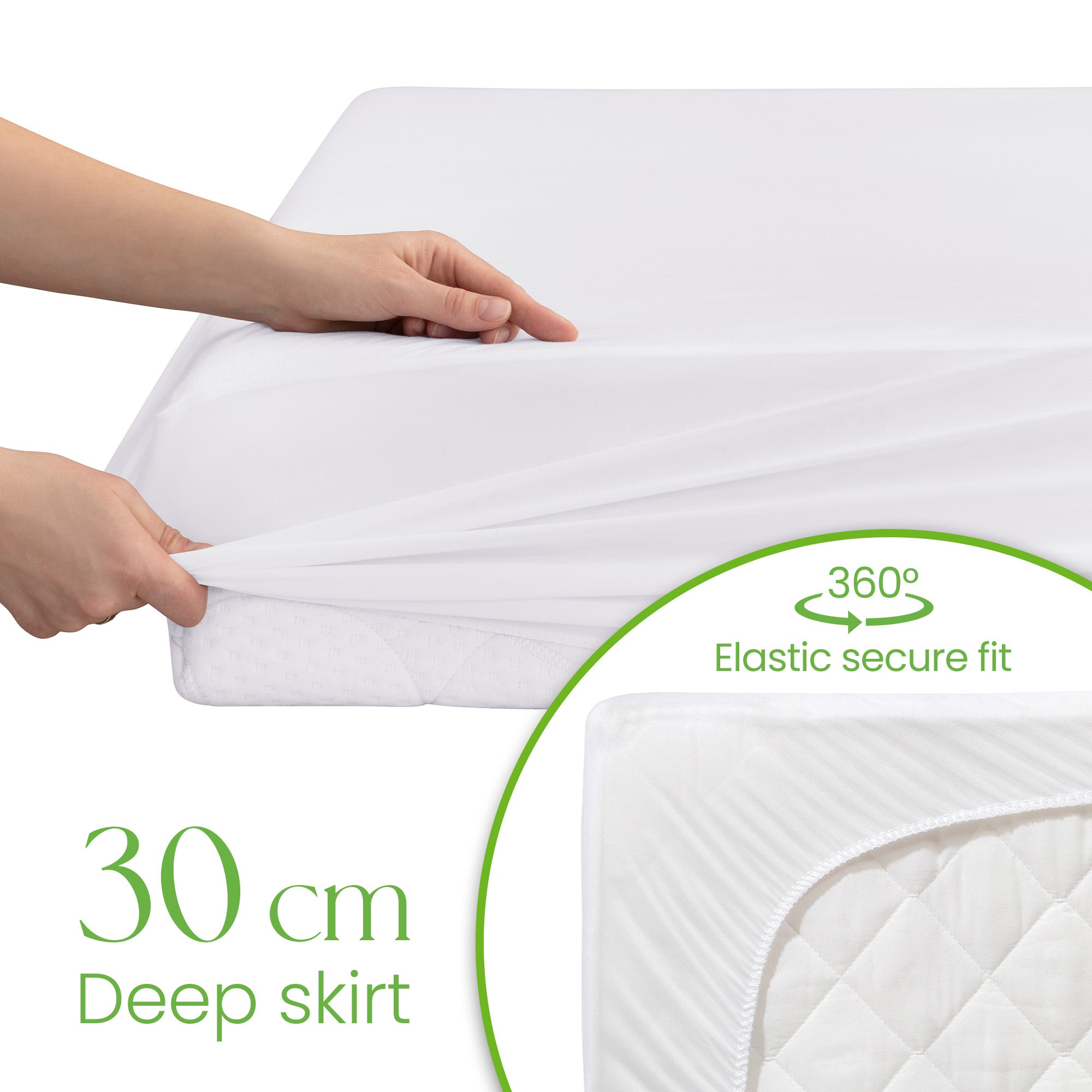Bamboo  Mattress  Protector Super King Size 180 x 200 cm