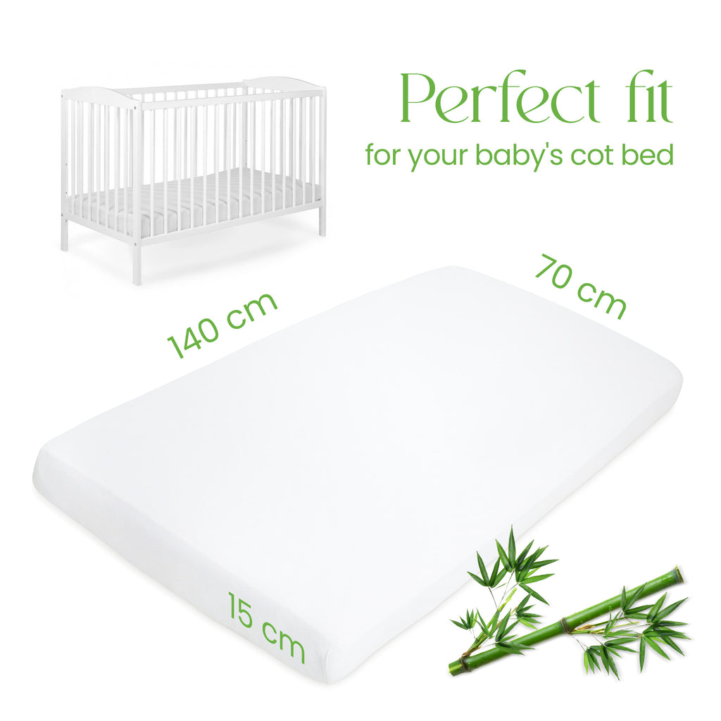 Bamboo Mattress protector for Baby Cot Bed 70 x 140 cm