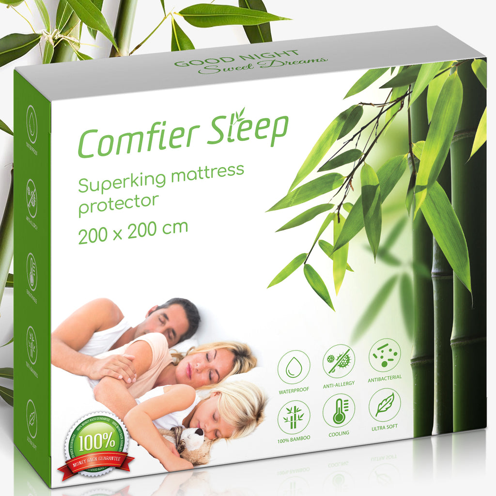Bamboo  Mattress  Protectors Emperor Size 200 x 200 cm