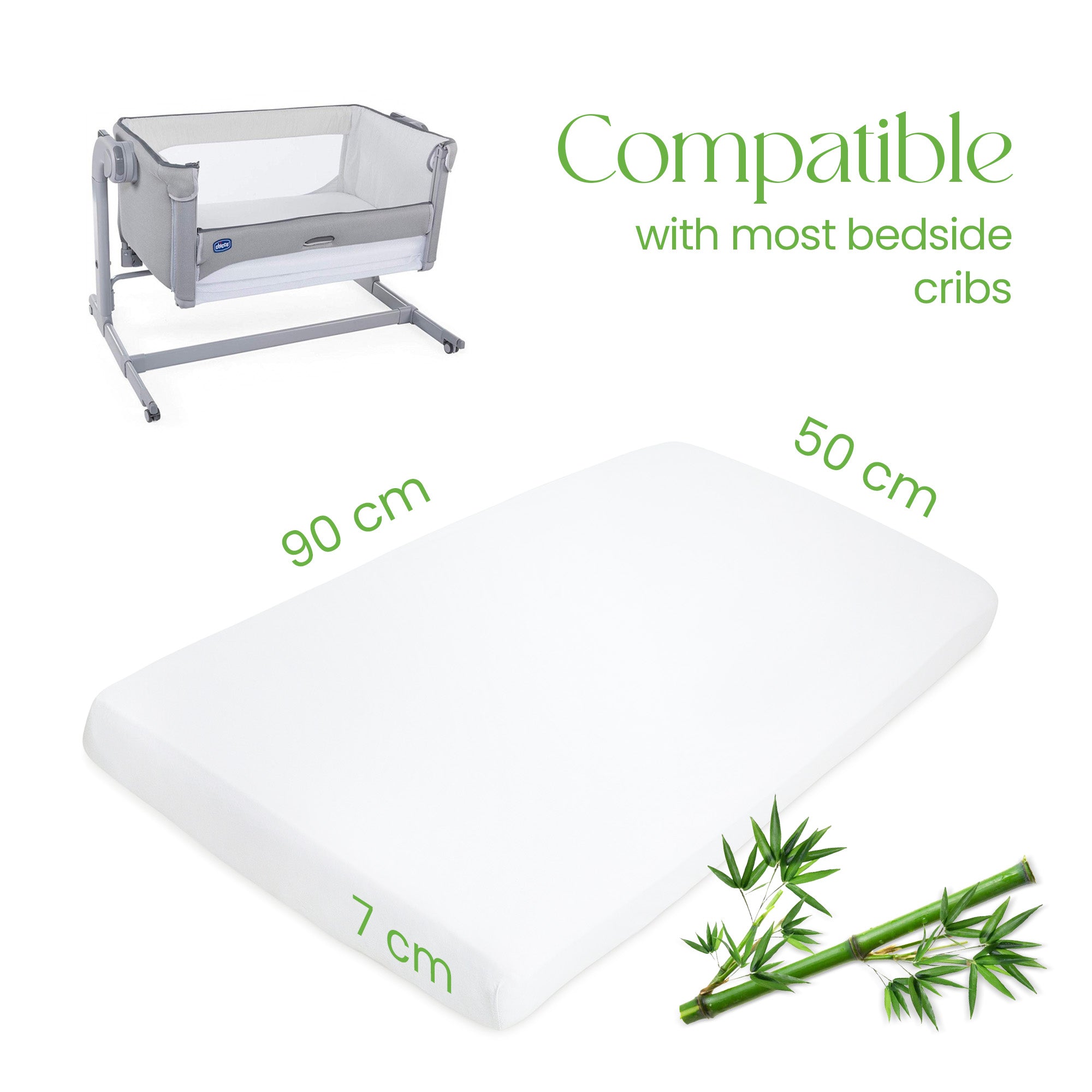 Bamboo Mattress protector for Baby Crib 50 x 90 cm
