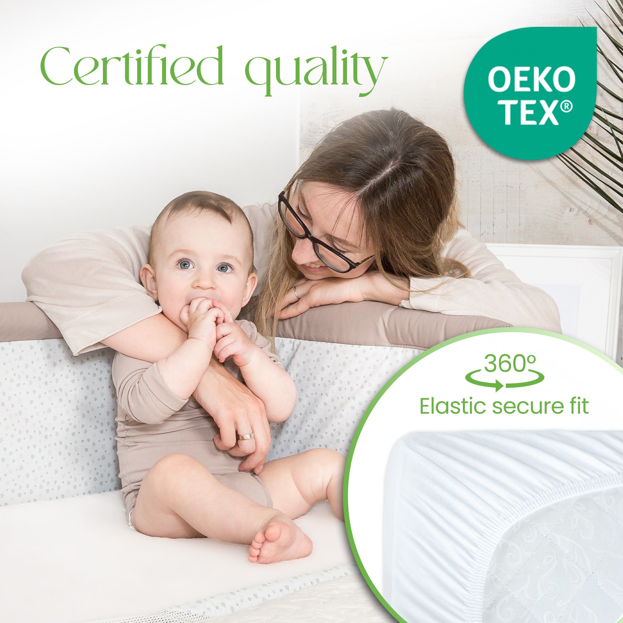 Bamboo Mattress protector for Baby Cot Bed 60 x 120 cm