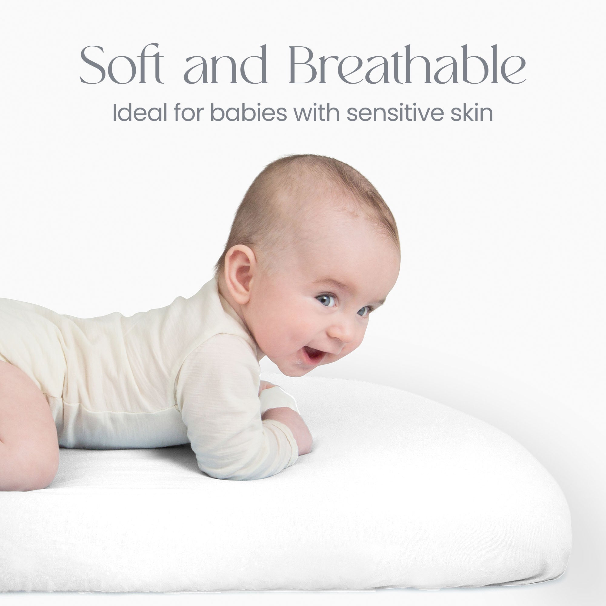 Travel Cot Fitted Sheets 100% Organic Cotton Size 50 x 90 cm  - Set of 2