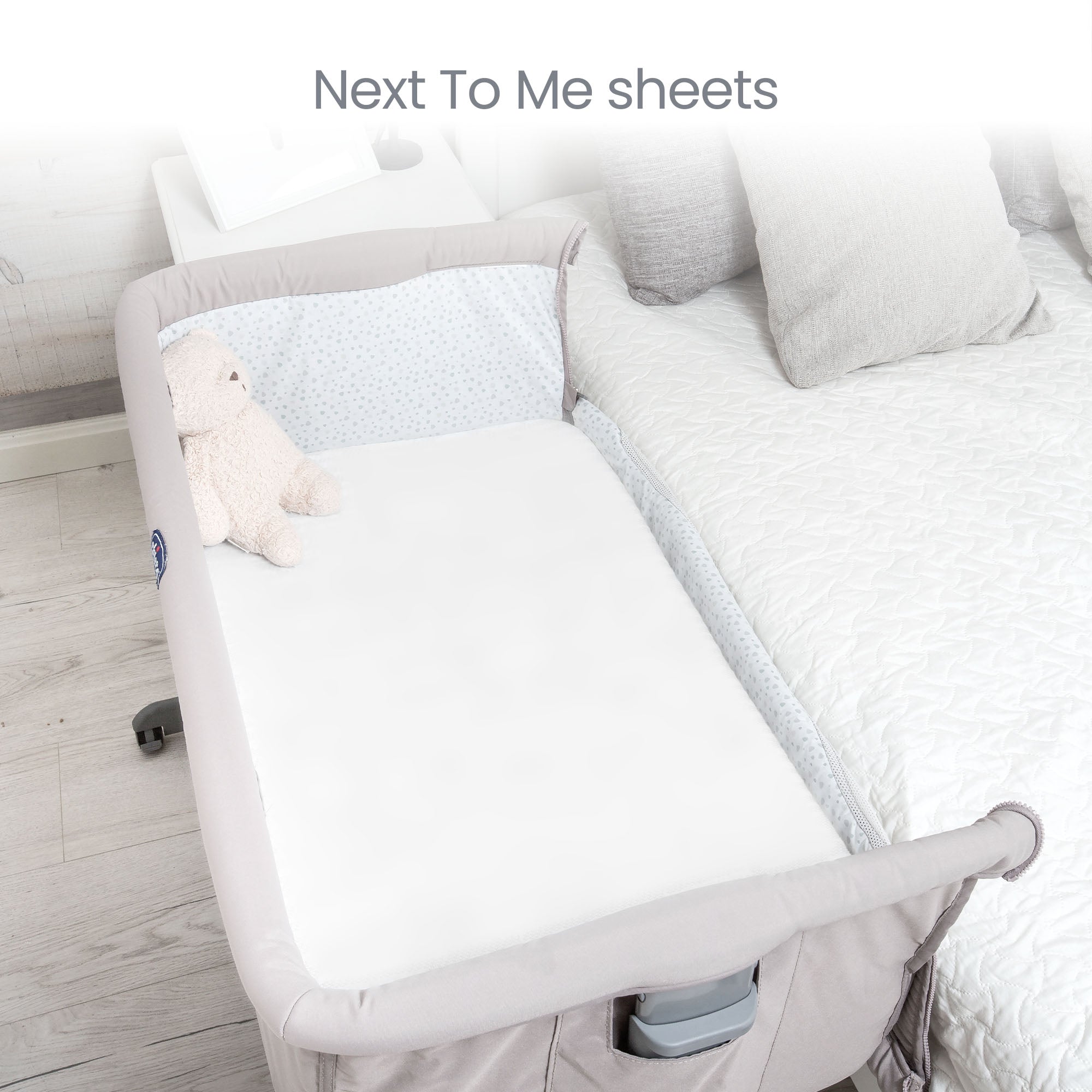 Travel Cot Fitted Sheets 100% Organic Cotton Size 50 x 90 cm  - Set of 2